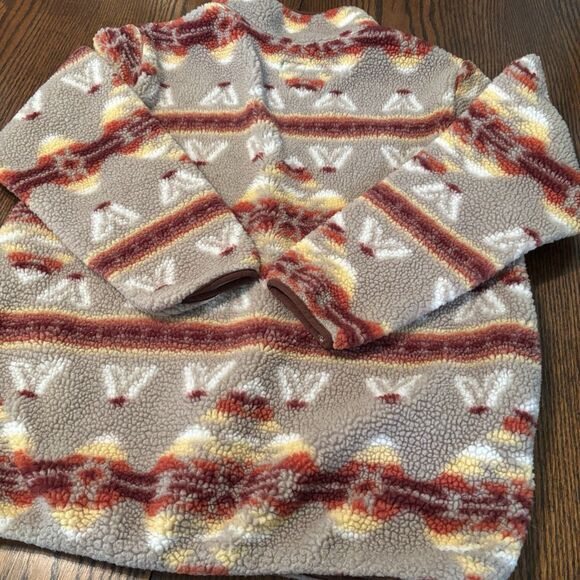 Mountain & Isle Deep Pile Fleece Jacket Size M  Aztec Southwest  90's Inspired - Picture 6 of 14